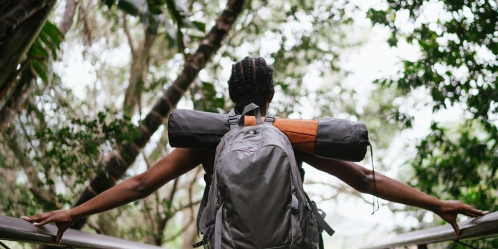 Backcountry Trip Basics and Hike person Walking Through the Forest