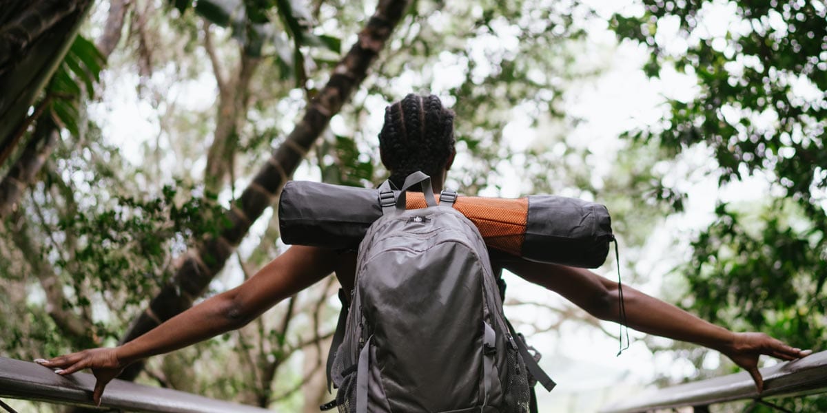Backcountry Trip Basics and Hike person Walking Through the Forest