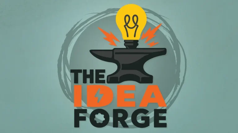 Idea Forge Featured Image on Teen Night Hours Logo with bluebackground