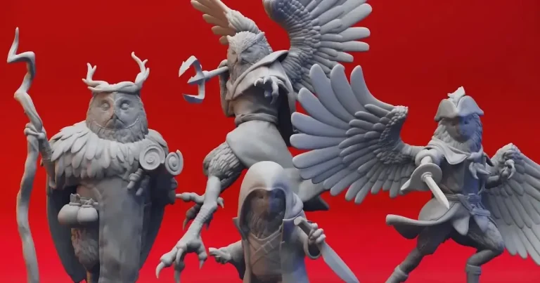 Paint and Take Gaming Minis Workshop Yasashii Kyojin Studio models on display