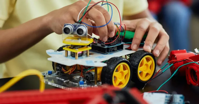 STEAM Futures Community Showcase Wired up 4 wheel toy vehicle with googley eyes attached